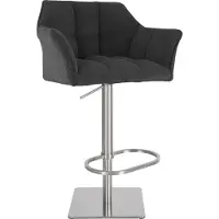 BellaFurn Tabouret de bar Kordel gris foncé, tabouret de bar, réglable et robuste jusqu'à 240 kg - confort et aspect moderne