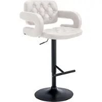 BellaFurn Tabouret de bar réglable - Tabouret de cuisine - Similicuir confortable et revêtement de sol