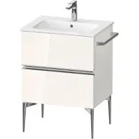 Duravit Sivida bâti-support pour lavabo, 2 tiroirs, poignée profilée chromée, 610x477x591mm, pour ME by Starck, SV4643010220000