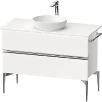 Duravit Sivida Meuble sous-lavabo sur console, 2 tiroirs, poignée profilée chromée, 1045x475x548mm, SV4659010180000