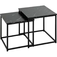 Atmosphera Tables d'appoint Jones en métal – Lot de 2