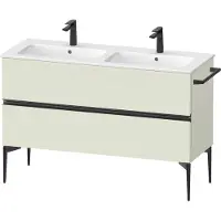 Duravit Sivida Meuble sous-lavabo, 2 tiroirs, poignée noire diamantée mate, 1280x477x591mm, pour ME by Starck, SV46470BDHH0000