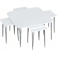 Xl Moebel Gmbh Moderner weißer Holz-Couchtisch mit Beistelltischen Set