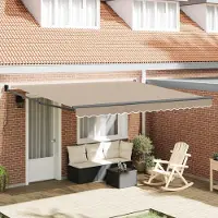 Syfax Auvent rétractable Beige 400 × 300 cm