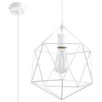 Sollux Suspension GASPARE blanc 1xE27 15W acier 132x30x30cm