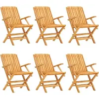 vidaXL Ensemble de jardin 7 pièces teck massif