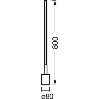 Osram 4099854472077 Lampadaire moderne et intelligent pour un éclairage indirect avec la technologie WiFi 8.00 W 180 lm
