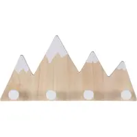Relaxdays GmbH Kindergarderobe 4 Haken Berg (34.50 x 5 x 17 cm)