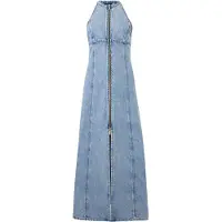Armani Exchange pour femme. XW002261AF21338MB001 Robe en jean bleu (M), Casuel, Coton, Sans manches / bretelles