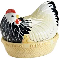 Mason Cash Récipient à poules en céramique pour conserver les oeufs