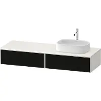 Duravit Zencha Meuble sous-lavabo avec console, 1600x550mm, 2 tiroirs, 1 découpe à droite, ZE4814, ZE4814R63840000