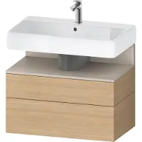 Duravit Collection One Meuble sous-lavabo, 1 tiroir et 1 tiroir, 790x470x590mm, en niche Taupe Matt, QA4394091300000