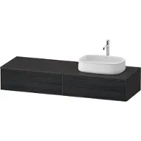 Duravit Zencha Meuble sous-lavabo avec console, 1600x550mm, 2 tiroirs, 1 découpe à droite, ZE4814, ZE4814R16800000