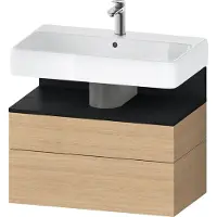 Duravit Collection One Meuble sous-lavabo, 1 tiroir et 1 coulissant, 790x470x590mm, niche chêne noir, QA4394016300010