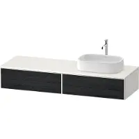 Duravit Zencha Meuble sous-lavabo avec console, 1600x550mm, 2 tiroirs, 1 découpe à droite, ZE4814, ZE4814R16840000