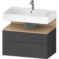 Duravit Collection One Meuble sous-lavabo, 1 tiroir et 1 coulissant, 790x470x590mm, niche en chêne naturel, QA4394030490010