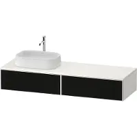 Duravit Zencha Meuble sous-lavabo avec console, 1600x550mm, 2 tiroirs, 1 découpe à gauche, ZE4814, ZE4814L63840000
