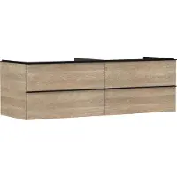 Hansgrohe Xelu Q Meuble sous-lavabo, 1560x550, 4 tiroirs, pour vasques à poser, sans découpe de siphon, 54092670