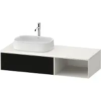 Duravit Zencha Meuble sous-lavabo sur console, 1300x550mm, 1 tiroir, compartiment ouvert à droite, découpe à gauche, ZE4818063840000