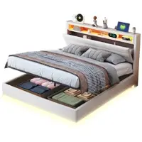 MODFU Lit Coffre Simple 90x200 cm - Banquette avec Ouverture Hydraulique et Sommier Métallique - Sans Matelas - Velours Rose