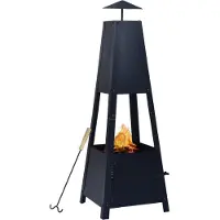 vidaXL Foyer Noir 35x35x99 cm Acier
