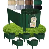 Pemicont Floranica Bordure de massif bois 10 m, 5 x 200 cm, 20 cm, Vert – lot en pin, bord arrondi