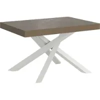 Itamoby Table Extensible 90X120/380 Cm Volantis Tourterelle Structure Blanc