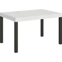 Itamoby Table Extensible Everyday 140/224X80Cm Frêne Blanc Pieds Anthracite