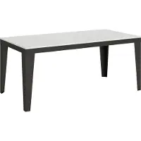 Itamoby Table Extensible 90X180/440 Cm Flame Evolution Frêne Blanc Structure Anthracite