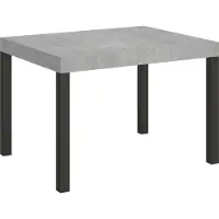 Itamoby Table Extensible 80X120/204 Cm Everyday Cement Structure Anthracite