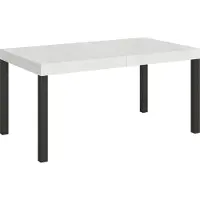 Itamoby Table Extensible Everyday 160/244X80 Cm Frêne Blanc Pieds Anthracite