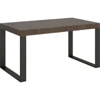 Itamoby Table Extensible 90X160/420 Cm Tecno Premium Noyer Structure Anthracite
