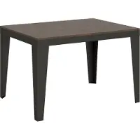 Itamoby Table Extensible 90X120/380 Cm Flame Evolution Noyer Structure Anthracite