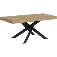 Itamoby Table Extensible 120/380X90 Cm Volantis Premium Chêne Naturel Pieds Anthracite