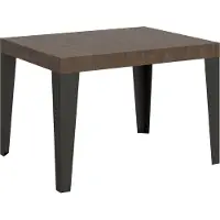 Itamoby Table Extensible 70X110/194 Cm Noyer Flammé Structure Anthracite