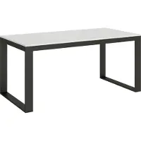 Itamoby Table Extensible 90X180/284 Cm Tecno Evolution Frêne Blanc Structure Anthracite