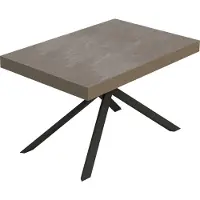 Itamoby Table Extensible Niket Gris Tourterelle 140/224X80Cm Avec Pieds Anthracite