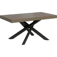 Itamoby Table Extensible Volantis Gris Tourterelle 160/420X90 Cm Avec Pieds Anthracite