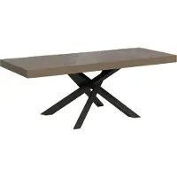 Itamoby Table Extensible Volantis Premium Tourterelle Grise 160/264X90 Cm Avec Pieds Anthracite