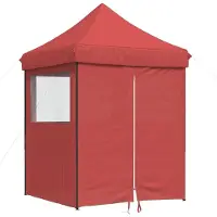 Syfax Tente de réception pliable escamotable avec 4 parois latérales