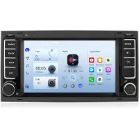AWESAFE Autoradio Android 7 pouces 2+32 Go pour VW T5 Multivan 2009-2015 : CarPlay, GPS, commandes au volant, Bluetooth, RDS, Wi-Fi, DSP, GPS, DAB+