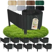 Pemicont Floranica Bordure de jardin 20 m (10 pièces de 2 m), H 20 cm Anthracite