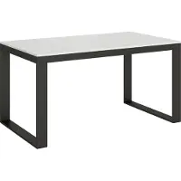 Itamoby Table Extensible 90X160/420 Cm Tecno Evolution Frêne Blanc Structure Anthracite
