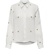 ONLY Chemisier 'ONLHEART' olive / blanc