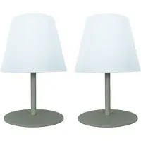 Lumisky Set de 2 lampes de table LED sans fil TWINS Olive H16cm