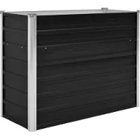 vidaXL Lit surélevé de jardin Anthracite 100 x 40 x 77 cm Acier galvanisé