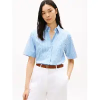 Tommy Hilfiger Ww0ww48899 Short Sleeve Shirt Bleu XL Femme