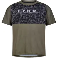 Cube Tm Short Sleeve Enduro Jersey Vert M Garçon