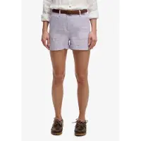 Superdry Mid Rise Linen Shorts Violet 24 Femme