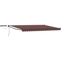 vidaXL Store électrique rétractable marron et anthracite 5 x 3 m